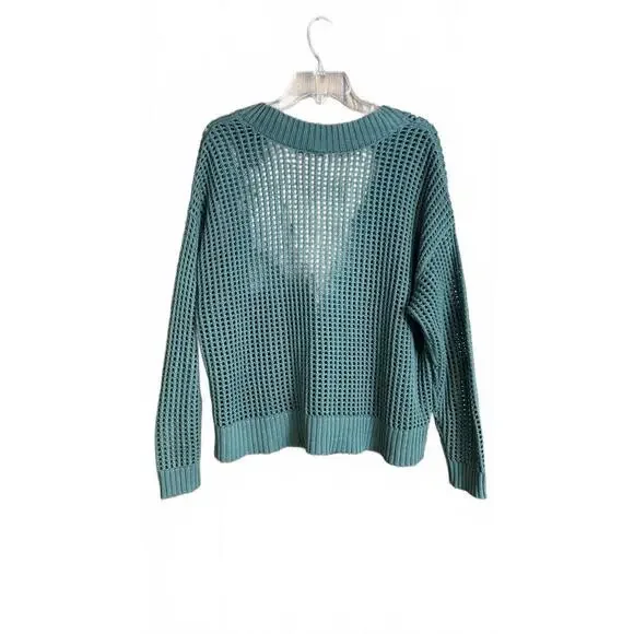 Torrid open stitch green cardigan sweater size Large - Picture 4 of 10